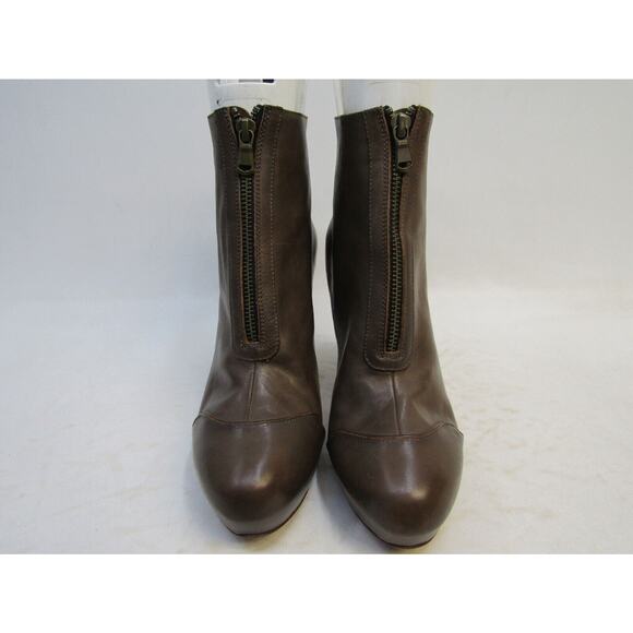 Robert Del Carlo Womens Size 40 EUR Brown Leather Zip Ankle Fashion Boots Bootie - Picture 5 of 11